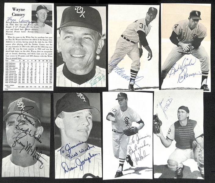 Lot of (20) Chicago White Sox Signed 1962-63 Photo Cards and Magazine/Paper Clippings w. Hoyt Wilhelm - JSA Auction Letter