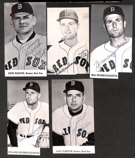 Lot of (21) Boston Red Sox Signed 1962-63 Photo Cards and Clippings - JSA Auction Letter