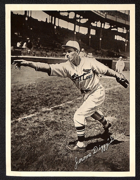 Lot of (2) HOF 1936 R311 6x8 Glossy Finish Premiums - Dizzy Dean and Jim Bottomley