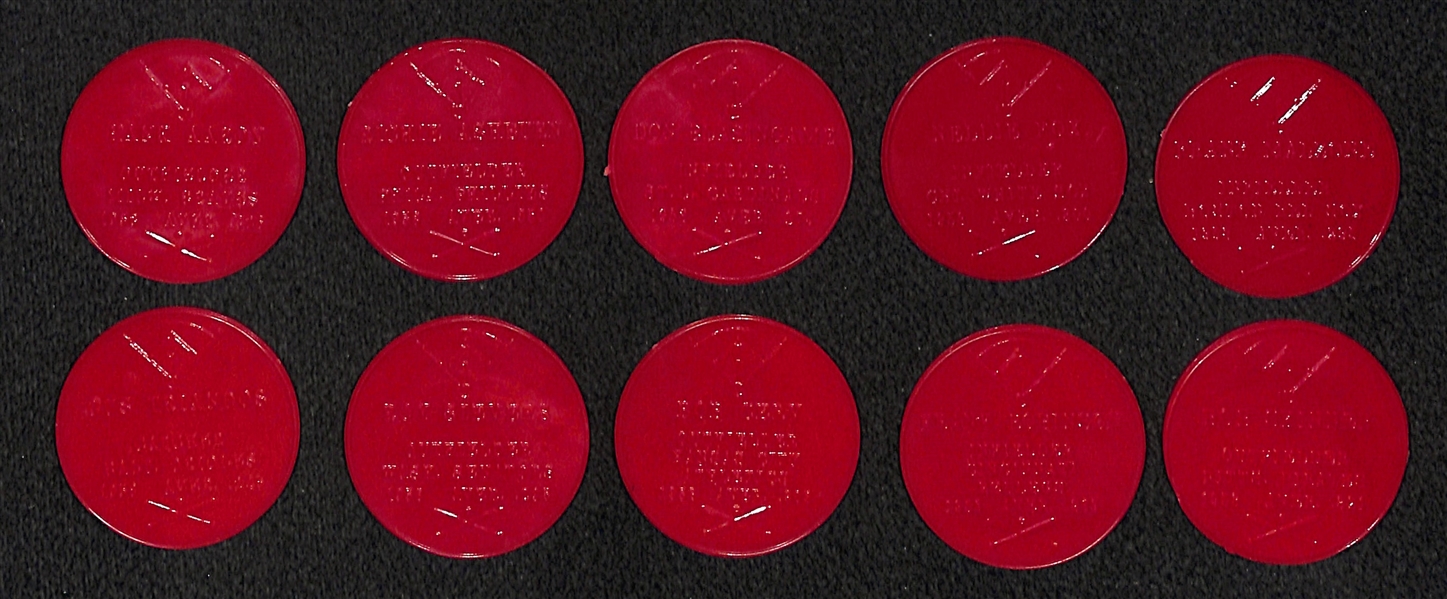 Lot of (10) 1959 Armour Coins (Red Versions) - 10 Players Inc. Aaron, N. Fox, Ashburn