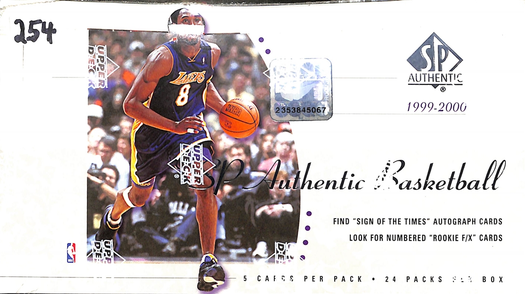 1999-2000 SP Authentic Basketball Sealed Hobby Box - Possible Kobe Bryant Insert Cards