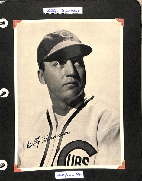 1939 Chicago Cubs Team Picture Pack Set of (25) in Binder w/ HOFers Dizzy Dean, B.  Herman, G. Hartnett 
