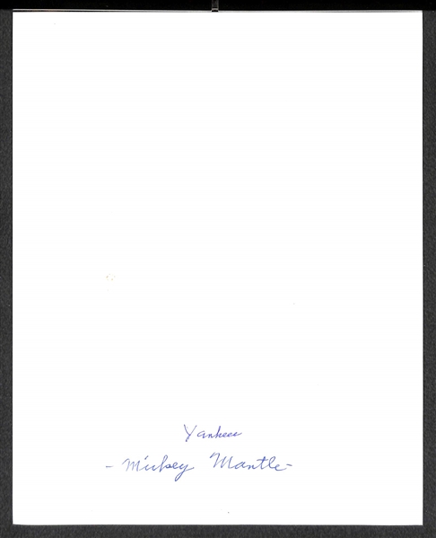 Mickey Mantle Signed 8x10 Photo (JSA COA) - JSA Auction Letter
