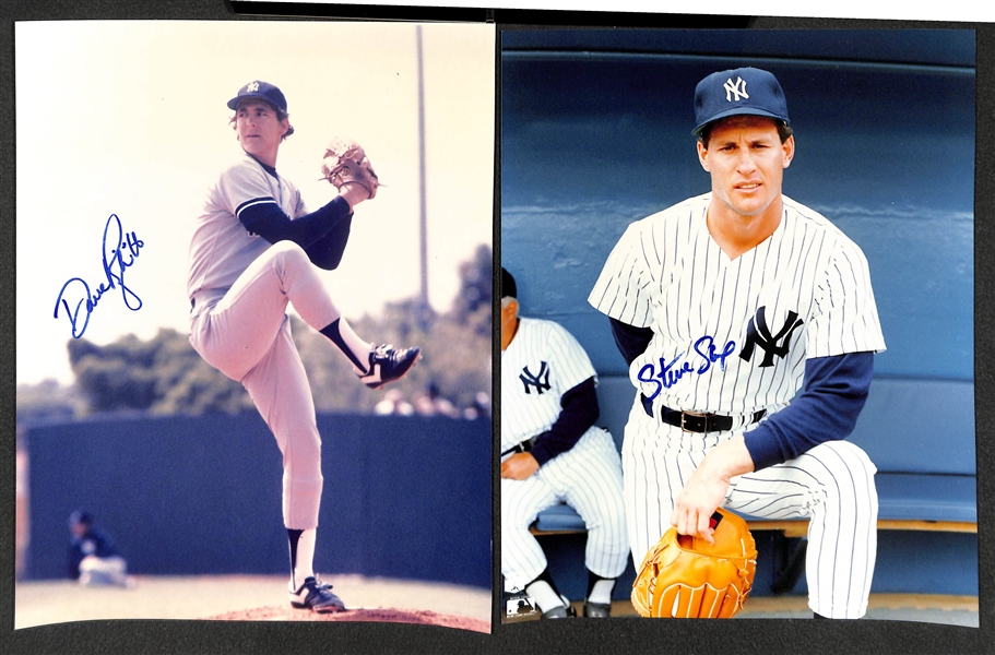 Lot of (7) Signed Yankees 8x10 Photos (Inc. Winfield, Mattingly, Righetti, Sax, Randolph) - JSA Auction Letter