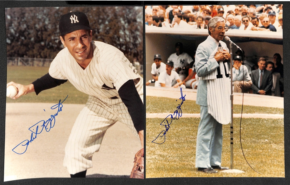 Lot of (5) Signed Yankees 8x10 Photos (Inc. Billy Martin, Johnny Mize, (2) Phil Rizzuto, Bobby Richardson) - JSA Auction Letter