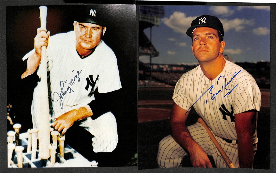 Lot of (5) Signed Yankees 8x10 Photos (Inc. Billy Martin, Johnny Mize, (2) Phil Rizzuto, Bobby Richardson) - JSA Auction Letter