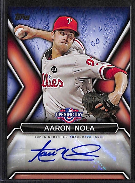 Lot of (5) 2014-17 Phillies Autograph Cards (Nola & Hoskins)