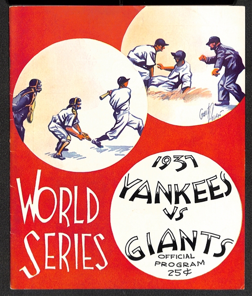 Rare Unscored 1937 World Series Official Program (Yankees vs. NY Giants) - High Quality (EX+-NM)