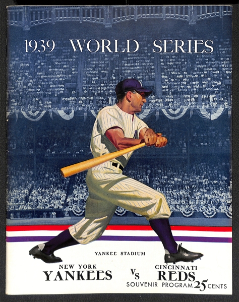 Rare Unscored 1939 World Series Official Program (Yankees vs. Reds) - High Quality (EX+)