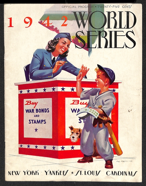 Unscored 1942 World Series Official Program (Yankees vs. Cardinals) - VG-EX