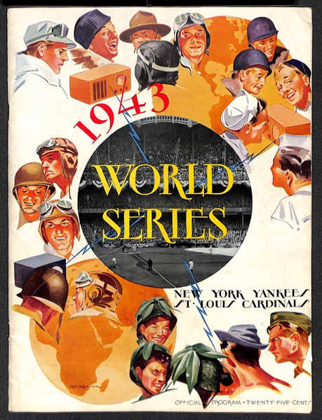 Unscored 1943 World Series Official Program (Yankees vs. Cardinals) - VG