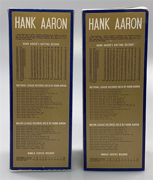 Lot of (2) 1975 Hank Aaron Milwaukee Brewers Bobblehead (Both New in Boxes)