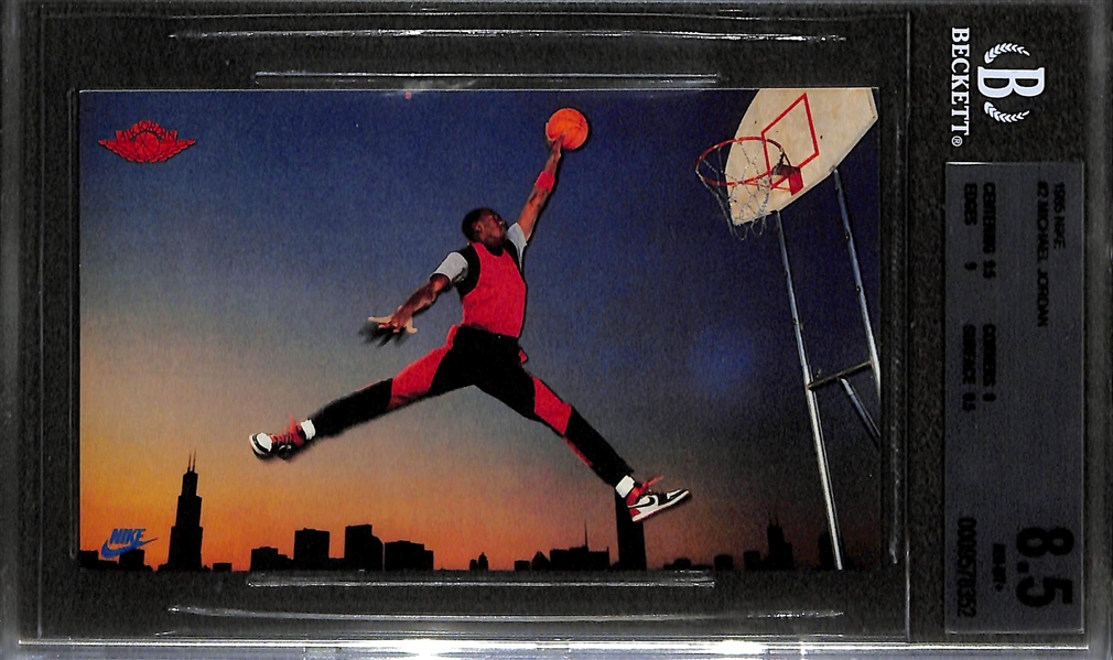 1985 Nike Michael Jordan Rookie Graded BGS 8.5 (NM-MT+) - HOT CARD!