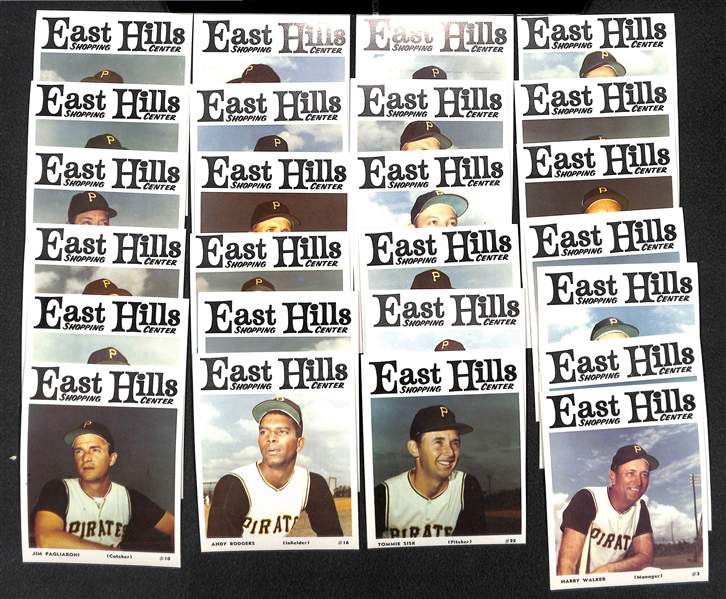 1966 PIttsburgh Pirates East Hills Team Set (25) w/ Clemente, Stargell (Writing on Back)