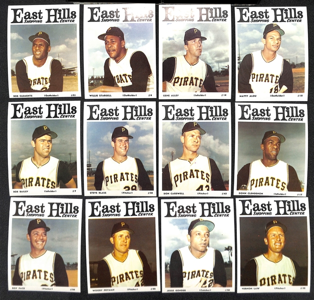 1966 PIttsburgh Pirates East Hills Team Set (25) w/ Clemente, Stargell (Writing on Back)
