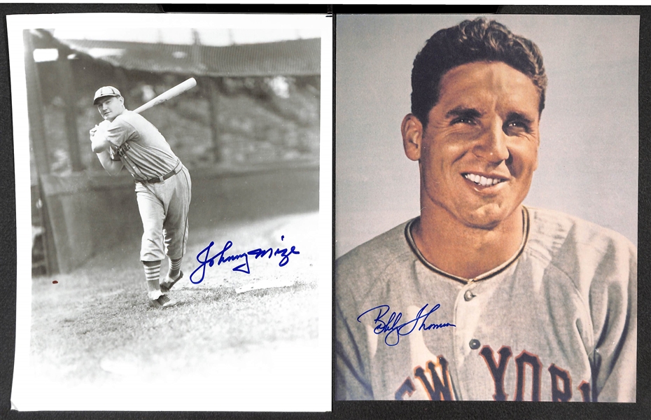 Lot of (6) Signed 8x10 Photos (Musial, Snider, Stargell, Slaughter, Mize, B. Thomson) - JSA Auction Letter