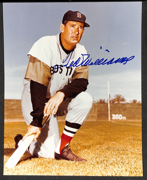 Ted Williams Signed 8x10 Photo (NM) - JSA Auction Letter