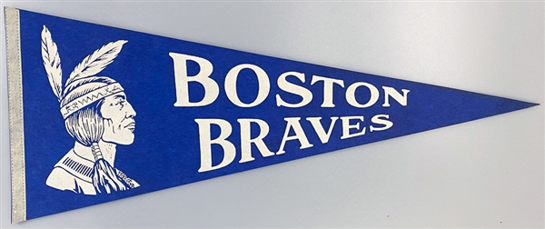Vintage Boston Braves Full-Size Pennant (30) - Early 1950s