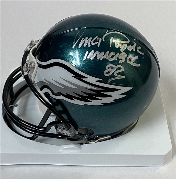 Vince Papale (Eagles) Signed Mini Helmet (JSA COA)