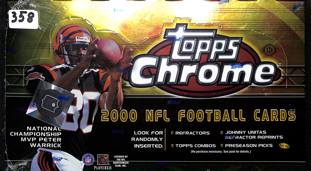2000 Topps Chrome Football Sealed Hobby Box 