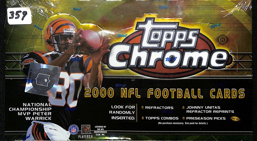 2000 Topps Chrome Football Sealed Hobby Box