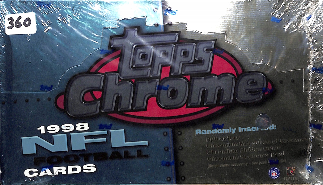 1998 Topps Chrome Football Sealed Hobby Box 