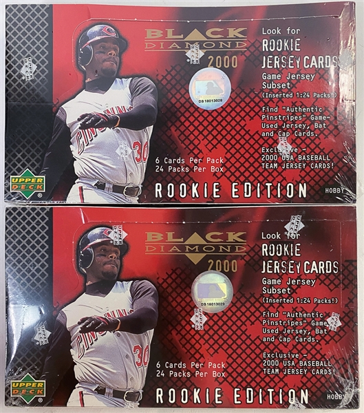 Lot of (2) 2000 Upper Deck Black Diamond Rookie Edition Sealed Hobby Boxes