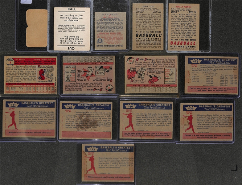 Lot of (14) Vintage Baseball Star Cards from 1920s-1959 w. 1936 Goudey Chuck Klein