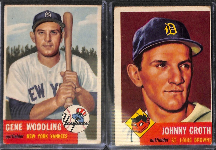 Lot of (7) 1953 Topps Cards w. Jim Gilliam Rookie Card