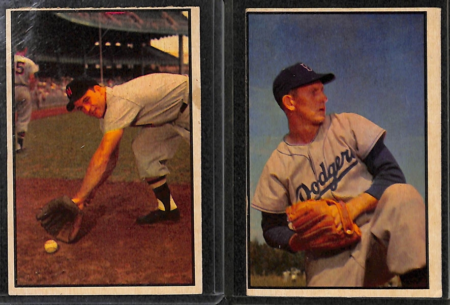 Lot of (8) 1953 Bowman Cards w. Chuck Dressen x2