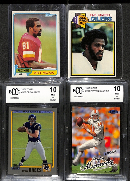 Lot of (8) Football Rookie Cards w. 1981 Topps Joe Montana
