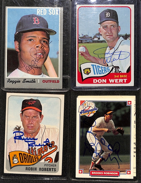 Lot of (10) Autographed Baseball Cards w. 1961 Topps Al Kaline - JSA Auction Letter