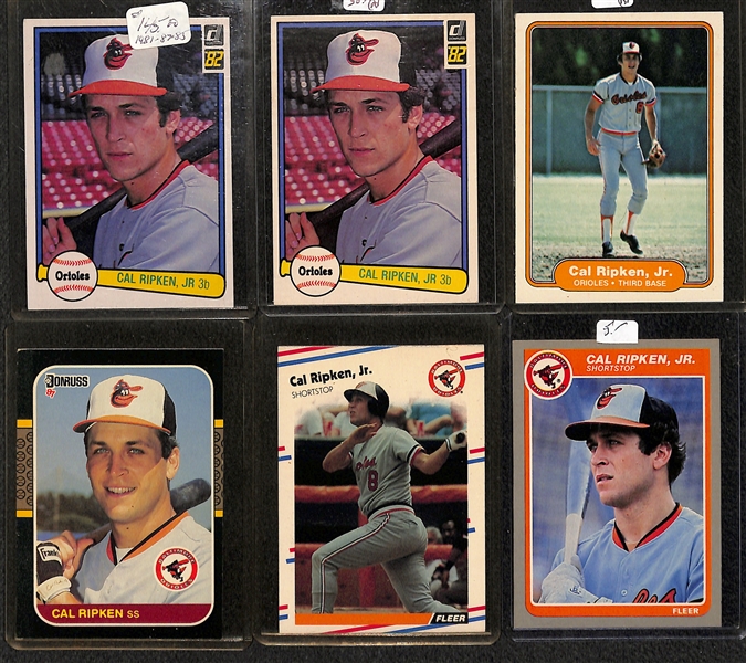 Lot of (17) Cal Ripken Cards w 3 - 1982 Topps Rookie Cards