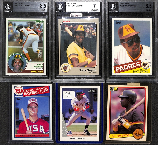 Lot of (14) 1980s Baseball Rookie and Star Cards w. (2) 1989 Upper Deck Ken Griffey Jr. Rookies