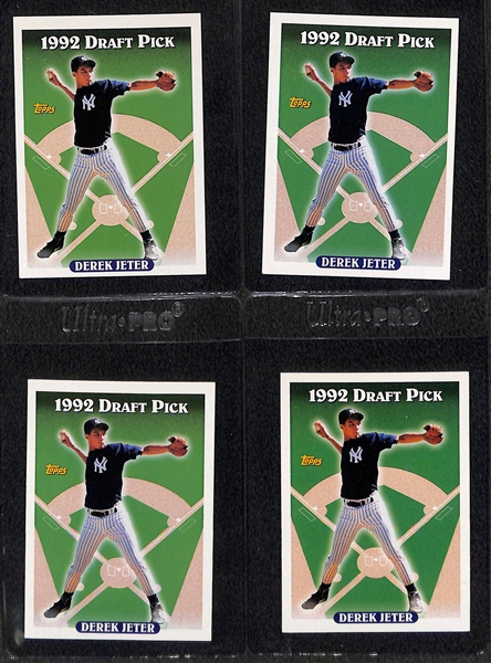 Lot of (9) Derek Jeter Rookie Cards - UD, Topps, Classic
