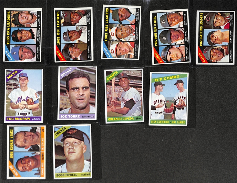 1966 Topps Complete Baseball Card Set - Mostly Pack Fresh Cards