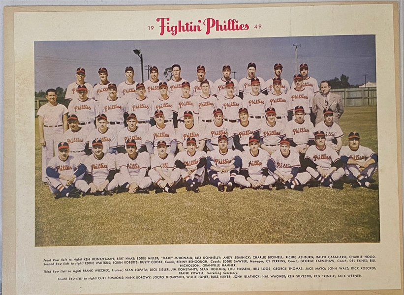 1960s-1980s Philadelphia Phillies Memorabilia Lot w. Ashburn Autograph - JSA Auction Letter