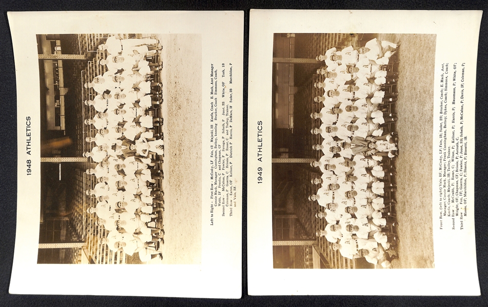 Vintage Philadelphia Athletics Photo & Score Card Lot