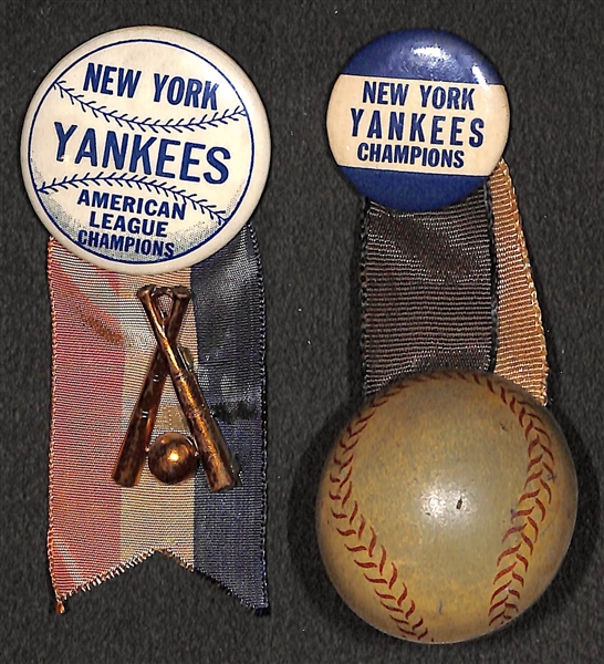 Lot of (5) New York Yankees 1940s-1950s Stadium Pins