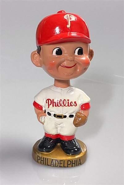 Vintage 1969 Philadelphia Phillies Player Bobblehead - Gold Base - w. Box
