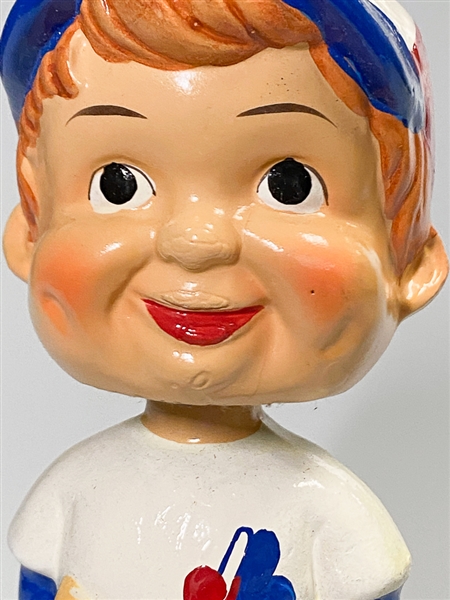 Vintage 1960s Montreal Expos Player Bobblehead with Bat - Square Gold Base