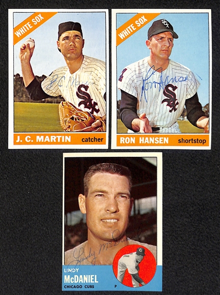 Lot of (15) Phillies, Cubs, White Sox Signed Vintage (1960-66) Cards (inc. Mauch, Callison, Mahaffey, Amaro, Gonzalez, Freese, Hansen, Averill,+) - JSA Auction Letter