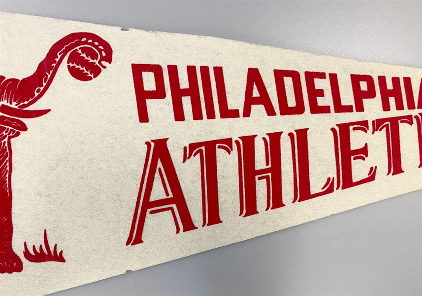 Lot of (2) Vintage Philadelphia Athletics Full-Size Pennants