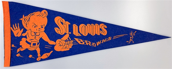 Lot of (2) Vintage St. Louis Browns Full-Size Pennants