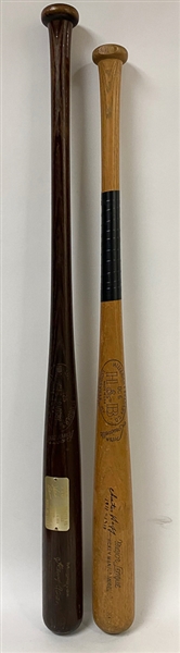 Lot of (2) Baseball Bats- Red Hoff Signed Bat (SGC) + Hank Aaron Commemorative Bat