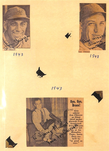 Lot of (50) Signed 1940-1969 Photo Cards & Clippings w/ (2) Medwick, (2) Henrich, (2) Chiozza, (4) Duke Snider, Stengel, Herman - JSA Auction Letter