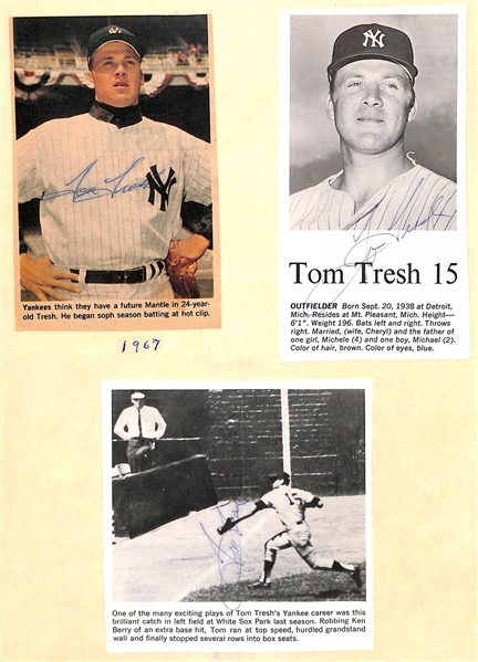 Lot Detail - Over (50) Signed 1960s Yankees Photo Cards and Clippings w/  (4) Elston Howard (Rare), (2) Houk, (3) Kubek - JSA Auction Letter