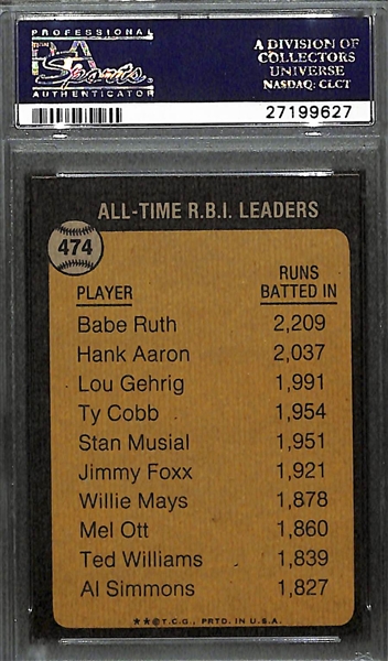 High Grade 1973 Babe Ruth (#474) All-Time Greats PSA 9 Mint!