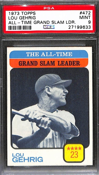 RARE High Grade 1973 Lou Gehrig (#472) All-Time Greats PSA 9 Mint!