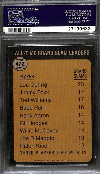 RARE High Grade 1973 Lou Gehrig (#472) All-Time Greats PSA 9 Mint!